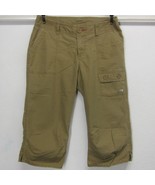 THE NORTH FACE WOMEN&#39;S SIZE (10) BEIGE CARGO CAPRIS CROPPED PANTS HIKING... - $18.72