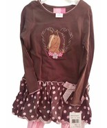 Baby Girl Size 6 Years horse print pleated dress and pink leggings RRP £40 - $29.72 CAD