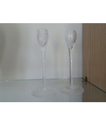 Beautiful Matching Set of 2 Crystal 7&quot; Tall Mikasa Windswept Candlestick... - $354.34 MXN