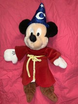 Walt Disney World Mickey Mouse Fantasia Wizard Plush 13" Lowest $ Easter Fill - £4.75 GBP