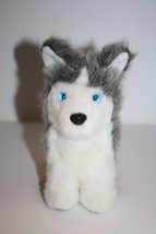 American Girl Doll Husky Puppy Dog Pepper 7&quot; Blue Eye Plush Stands Firm ... - $10.95