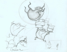 Nathan Szerdy Signed Original Art Santa Claus Prelim Sketch for Children&#39;s Book - £31.04 GBP