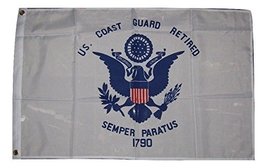 Trade Winds 2x3 U.S. Coast Guard USCG Retired Crest Emblem Flag 2&#39;x3&#39; Banner Pol - £4.14 GBP