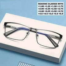 Lector Gafas Presbicia De Lectura Con Marco Grande Metal Cuadrado Para H... - $39.98+