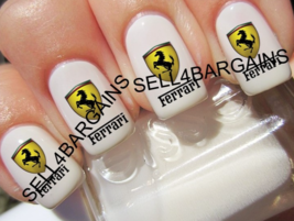 40 Ferrari Auto Racing Car Show Model Automobile Car》Nail Art Decals - £14.15 GBP