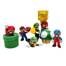 Super Mario Bros Luigi Lot 7 Action Figure Toys Green Mushroom Ice Cap Odyssey - £15.81 GBP