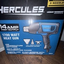 Hercules 1700 wt 14 Amp 108 Temp Heat Gun w/ 3 nozzles Auto tint wrap De... - $460.13 MXN