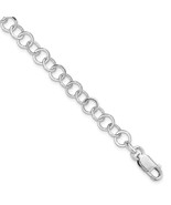 Amore La Vita Silver  Polished 7mm 7.5 inch Fancy Link with Lobster Clas... - $142.38 CAD