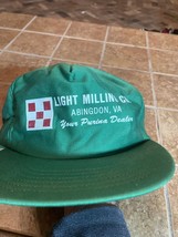 Vintage Green Trucker Style Purina dealer Foam Snapback Hat Made In USA - £12.55 GBP
