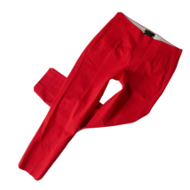 NWT J.Crew Martie in Warm Cerise Red Bi-Stretch Cotton Slim Crop Pants 0 - £34.26 GBP