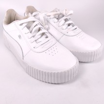 PUMA Women Carina 370325-02 White Leather Casual Low Top Sneaker Shoe Si... - £15.50 GBP