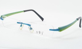 Ogi Mod. 709 781 Aqua Blue /GREEN Eyeglasses Glasses Rimless 48-18-140mm Korea - £72.77 GBP