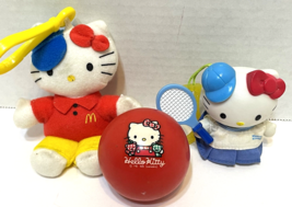 Vintage Hello Kitty Mixed Lot of 3 McDonalds Worker Tennis Player Clips Ball - £12.30 GBP