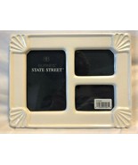 Never-Used 3-Photo White Ceramic Picture Frame - £37.77 GBP
