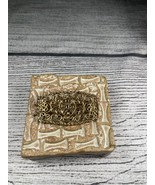 Vintage Gold Metal Filigree Barrette Made in France Intricate Hair Clip - €8,68 EUR