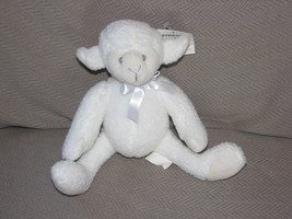 Vintage Gymboree Stuffed Plush White Sheep Lamb Baby Toy Lovey B EAN Bag 7" - £22.07 GBP