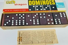 Halsam Vintage Dragon Dominoes NO.622 Double Six 28 Pcs. Set - £13.95 GBP