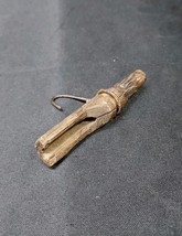 ANTIQUE 1800s Hand Carved Wooden MAPLE SAP TAP w/ METAL HOOK MAPLE SYRUP - $232.77 MXN