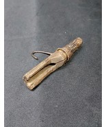 ANTIQUE 1800s Hand Carved Wooden MAPLE SAP TAP w/ METAL HOOK MAPLE SYRUP - $229.47 MXN