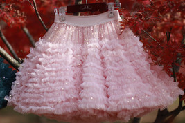 Blush Pink A-line Knee Length Tulle Skirt High Waisted Blush Puffy Holiday Skirt image 11