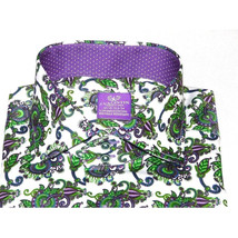 Men Shirt J.Valintin Turkey-Usa 100% Egyptian Cotton Axxess Style A113-12 Green image 6