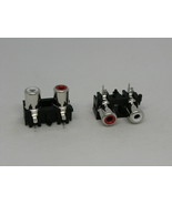 2x RCA AV Audio Video Socket Jack AV2-5 2 Holes Red White 2-Pins 4 Pins ... - $13.49 CAD