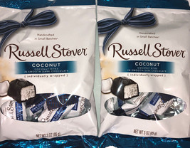 Russell STOVER- Coconut Bites In Smooth Dark Chocolate Candy-LOT Of 2 3oz Bags - £20.52 GBP