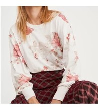 Free People We The Free Arielle oversized soft comfy floral watercolor top Mediu - $30.63