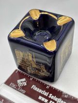 Limoges France Porcelain Cobalt Blue / Gold Victorian Romantic Motif Ash... - $30.00