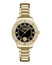 Versus Versace Canton Road Crystal Watch Women Gold One Size - £108.29 GBP