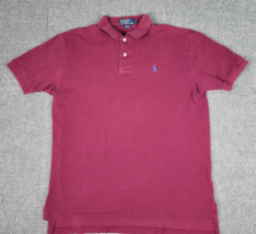 Polo by Ralph Lauren Shirt Men Large Red Maroon Sleeve Pony Preppy Golf Cotton - £15.42 GBP