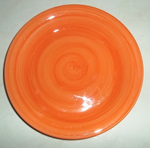 New Handpainted Peach Coral Orange Colored Swirl Design Salad Plate By Citrus Gr - £10.22 GBP