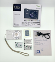 SONY Cyber-Shot DSC-WX300 White 18.2 MP Digital Camera 20x WiFi - $189.99