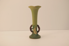Roseville Pottery Green Apple Blossom Bud Vase 379-7 - £55.14 GBP