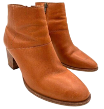 MADEWELL The Rosie women&#39;s Tan Brown Leather Ankle Boots MA434 size 6.5 - $287.32 MXN