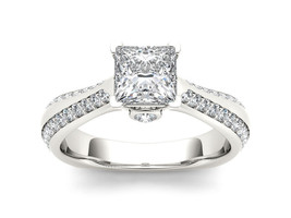 14K White Gold 1 3/4ct TDW Princess-cut Diamond Engagement Ring - £3,605.89 GBP