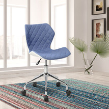 Modern Height Adjustable Office Task Chair, Blue - £83.24 GBP