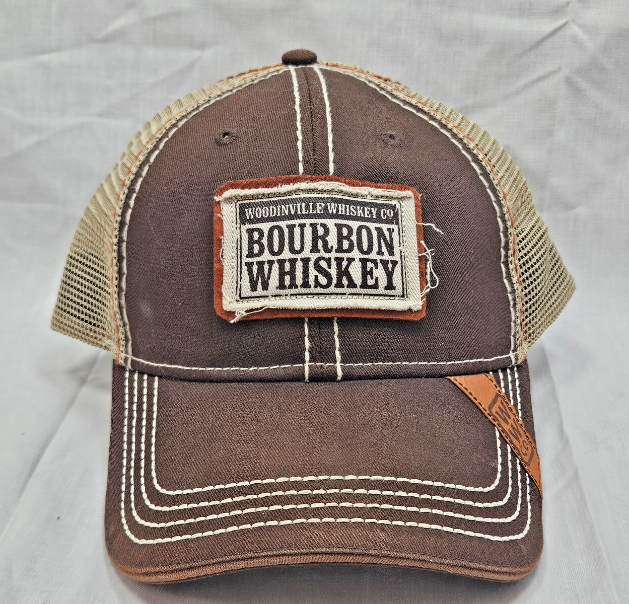 Woodinville Whiskey Co Bourgon Whiskey Hat Cap Mesh Back Trucker - $8.95
