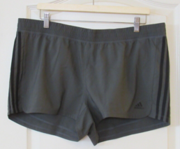 Adidas Pacer 3-Stripes Short Gray &amp; Black  Women&#39;s Sz XL NWT MSRP$25 - $276.83 MXN