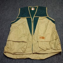 Vintage Brushmasters Ruddy Duck Shooting Vest Adult Medium Tan Green Ful... - $32.34