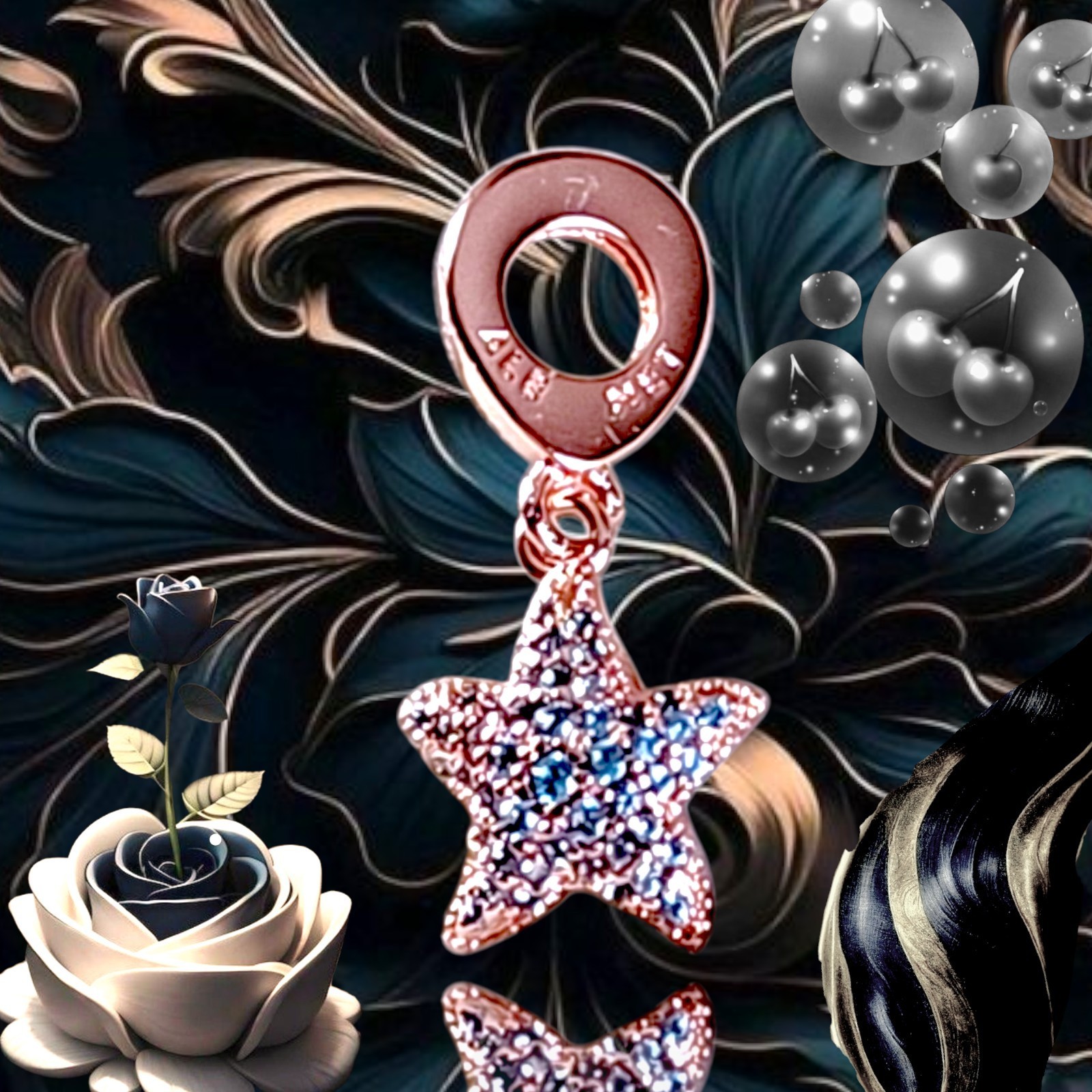 Pandora 14K Rose   Gold Plated Sparkling   Starfish Dangle Charm US SELLER  Item image 5