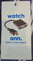 onn. Male HDMI to Female VGA Gold Plated Adapter New in package - $9.84