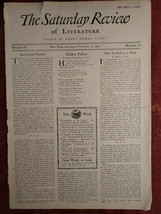 SATURDAY REVIEW February 5 1927 Robert P Tristram Coffin Amy Lowell Hervey Allen - £11.32 GBP