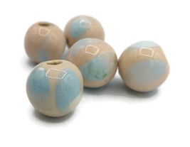 5Pc Round Handmade Ceramic Macrame Beads For Jewelry Making, 2mm Hole 15... - £13.22 GBP