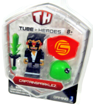 Tube Heroes Captain Sparklez Action Figure 3&quot; Original Package All Accessories - $5.50