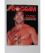 Ricky &#39;The Dragon&#39; Steamboat Signed Autographed &quot;WWF Wrestling&quot; Magazine - $950.15 MXN