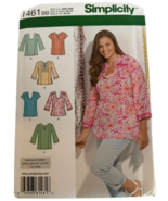 Simplicity Sewing Pattern 1461 Tunic Shirt Casual Summer Easy 20W 24W 26... - £3.99 GBP