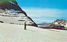 MONTANA-GLACIER National PARK-SKIING At The Summit 1960s Postcard - £7.77 GBP