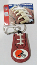 NFL Cleveland Browns Football Textured Keychain w/Carabiner by GameWear - £18.33 GBP