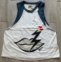 Jazmin Chebar White Lips print 100% Cotton T-Shirt Size 1 (US Small) NWOT - $18.98